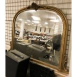 GILT OVER MANTLE MIRROR