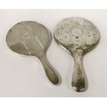 TWO HM SILVER HAND MIRRORS