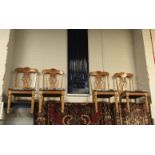 4 PINE DINING CHAIRS