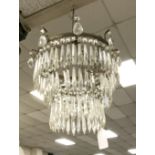 3 TIER CRYSTAL CIRCULAR LIGHT FITTING