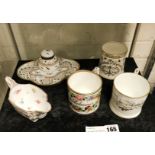 FIVE EARLY 19C ITEMS PORCELAIN INCL.MEISSEN