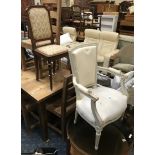 FRENCH PARLOUR CHAIR & ANOTHER