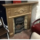 ART NOUVEAU CAST IRON FIREPLACE ETC