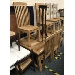 SOLID SHEESHAM TABLE & 4 HIGH BACK CHAIRS