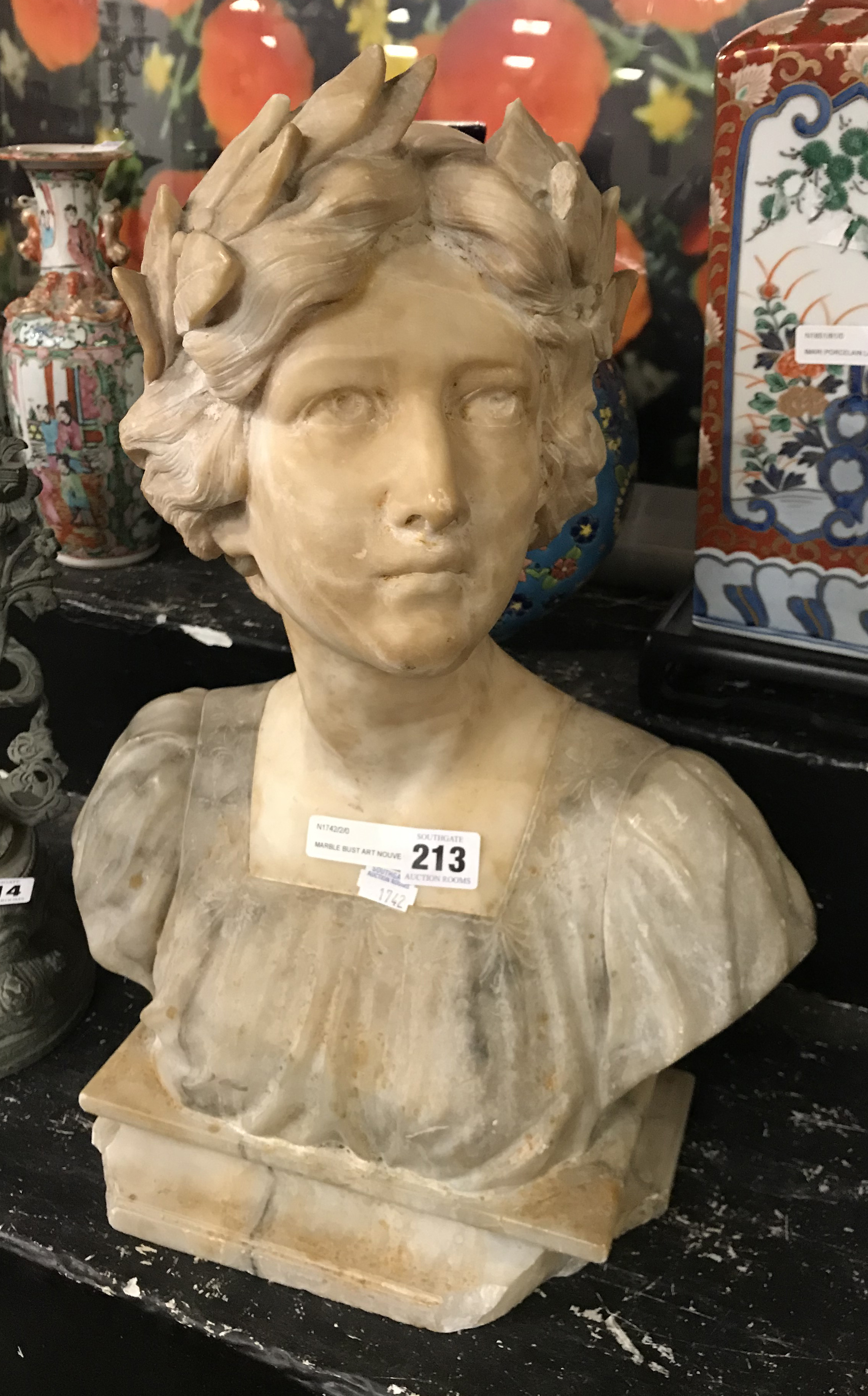 MARBLE BUST ART NOUVEAU