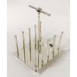 SILVER PLATE CHRISTOPHER DRESSER STYLE TOAST RACK