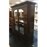 EDWARDIAN INLAID DOUBLE WARDROBE