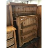 TWO PINE BOOKCASES