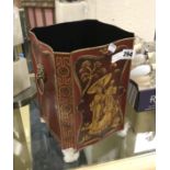 RED TOLEWARE BIN