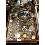 TRAY OF SILVER PLATE