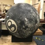 LARGE BLACK 8 POOL BALL