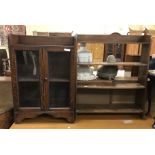 TWO BOOKCASES - 1 GLASS FRONTED