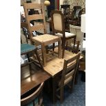 SQUARE TABLE & 4 CHAIRS