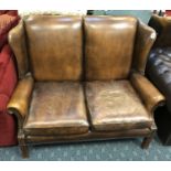 TWO SEATER WINGED BACK SOFA