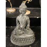 BRONZE SEATED BUDDHIST FIGURE