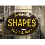 DOUBLE SIDED ENAMEL SIGN - SPILLERS SHAPES FOR ALL DOGS