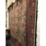 SIGNED NORTH EAST PERSIAN MOUD CARPET 380CM X 293CM