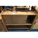 TEAK RECORD CABINET