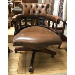 LEATHER CAPTAINS CHAIR