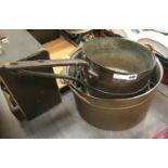 4 COPPER PANS