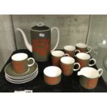 SUSIE COOPER COFFEE SET (1 SAUCER MISSING)