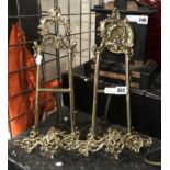 PAIR OF BRASS EASELS