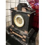 AMERICAN MOVEMENT SLATE MANTLE CLOCK