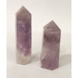 PAIR QUARTZ OBELISKS