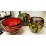 THREE MURANO BOWLS