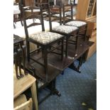 ERCOL TABLE & SIX CHAIRS