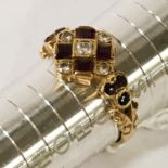 ANTIQUE 18CT GOLD DIAMOND & RUBY RING