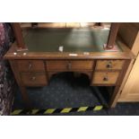 LEATHER TOP INLAID DESK