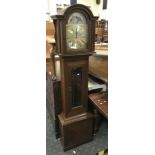 MOON PHASE BRASS MAHOGANY GRANDFATHER CLOCK