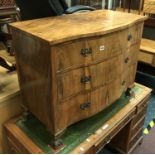 3 DRAWER SERPENTINE CHEST