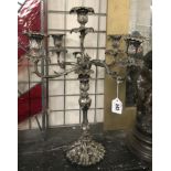 VICTORIAN SILVER PLATE CANDELABRA BY ELKINGTON & CO