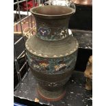 BRONZE & CLOISONNE VASE