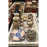 QTY IMARI ITEMS INCL. JAPANESE CREAMER WITH CAT HANDLE & MASONS STYLE IMARI CREAMER WITH LIONS HEAD