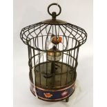 ENAMEL BIRD CAGE CLOCK