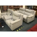 GREY SUEDE SOFA SET