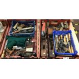 QTY OF OLD TOOLS - 2 TRAYS