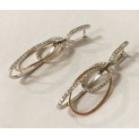 PAIR 18CT GOLD DIAMOND EARRINGS