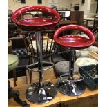 TWO RETRO STOOLS