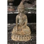 BRONZE SEATED BUDDHIST FIGURE