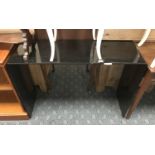 BLACK GLASS CONSOLE TABLE