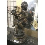 BRONZE FIGURE OF CHILDREN