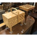 SEWING BOX & MUSICAL SIDE TABLE