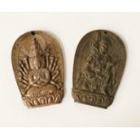 PAIR BRONZE CHINESE PENDANTS