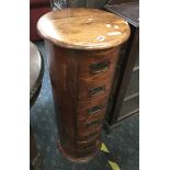 TALL ROUND CHEST OF DRAWERS