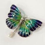 STERLING SILVER BUTTERFLY BROOCH