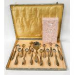 TWO SILVER HANDLED CASED CUTLERY SETS